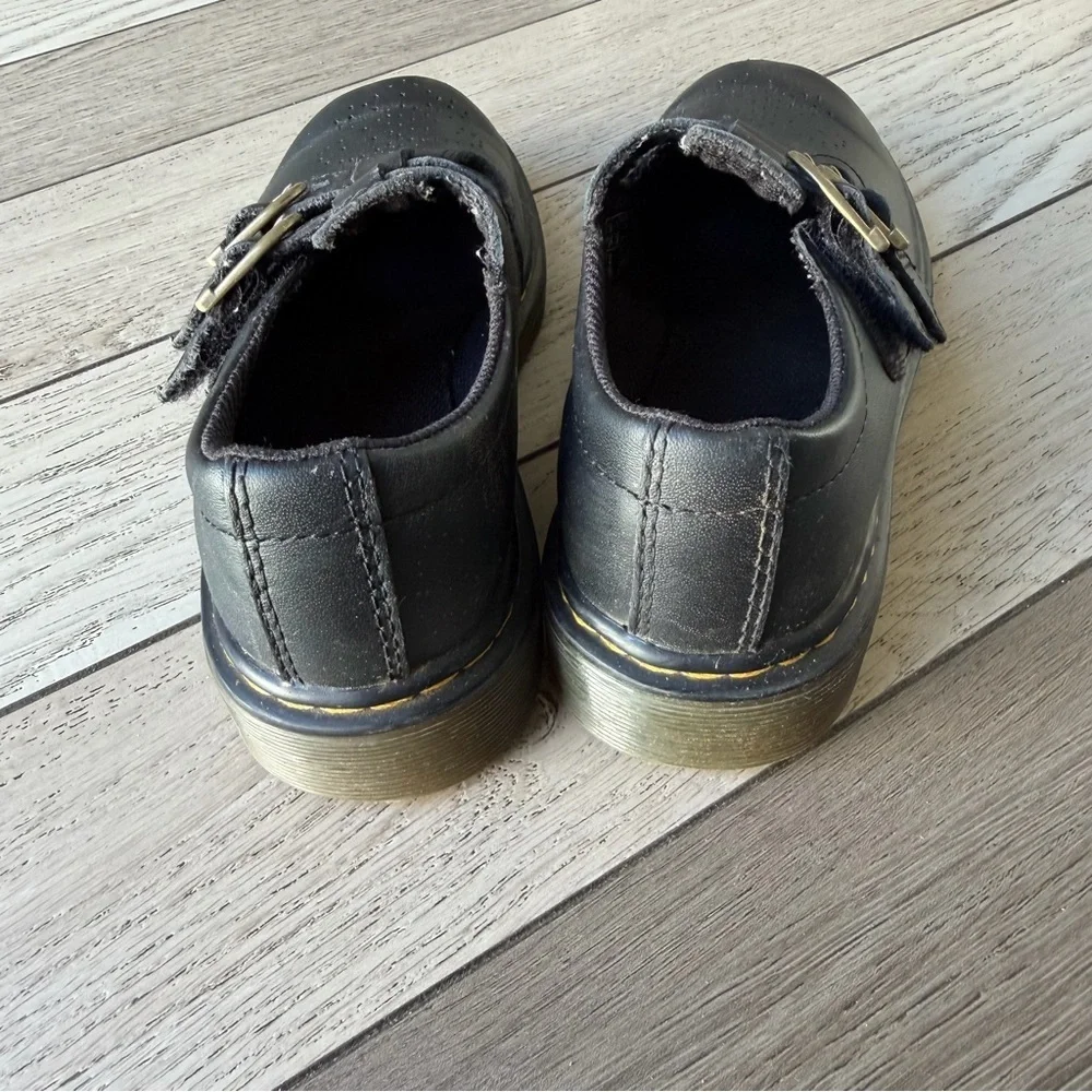 Dr. Martens Kids Black Leather Mary Jane Shoes